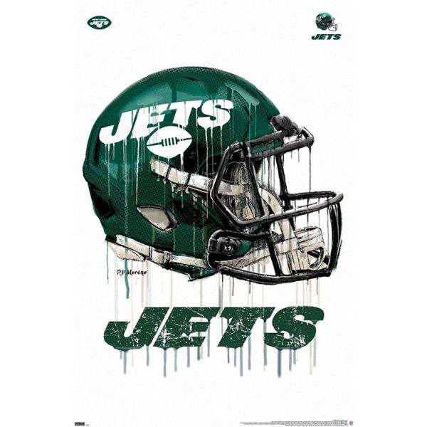 Trends International NFL New York Jets - Drip Helmet 20 Wall Poster