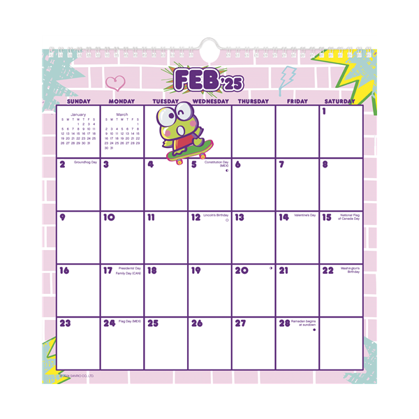 dateworks-2025-hello-kitty-friends-spiral-wall-calendar