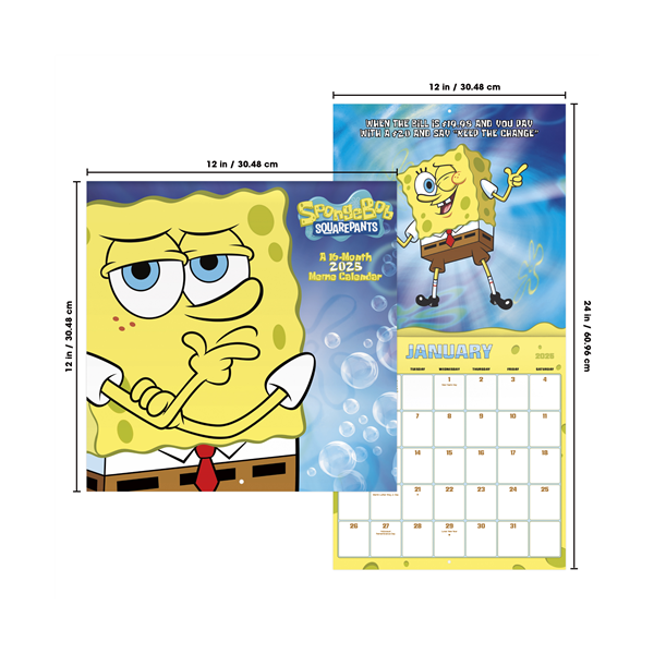 dateworks-2025-nickelodeon-spongebob-squarepants-wall-calendar
