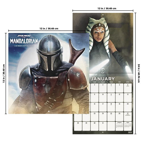 DateWorks 2024 Star Wars: The Mandalorian Wall Calendar