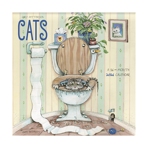 DateWorks 2026 Gary Patterson - Cats Wall Calendar