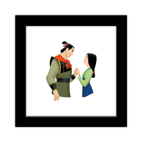 Gallery Pops Disney Mulan - Li Shang and Mulan Framed Art Print