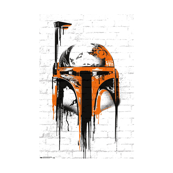 Trends International Star Wars: Saga - Boba Fett Black And Orange