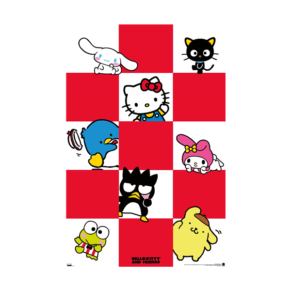 Trends Hello Kitty and Friends: 21 Core - Group Squares Poster
