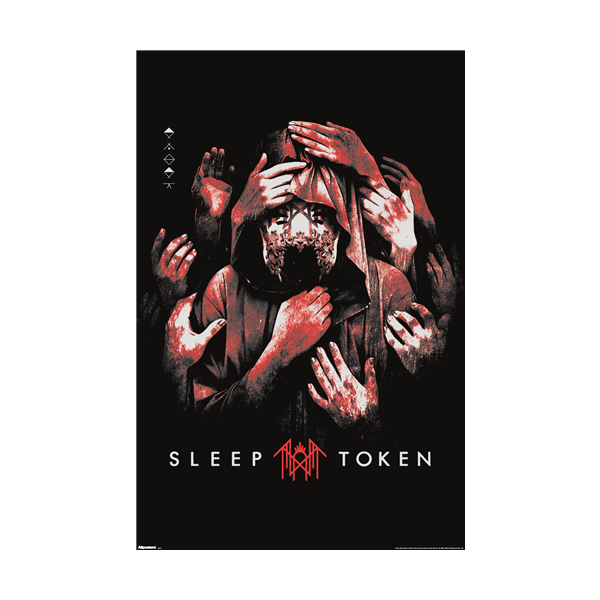 Allposters Sleep Token - Grabbing Hands Red Poster