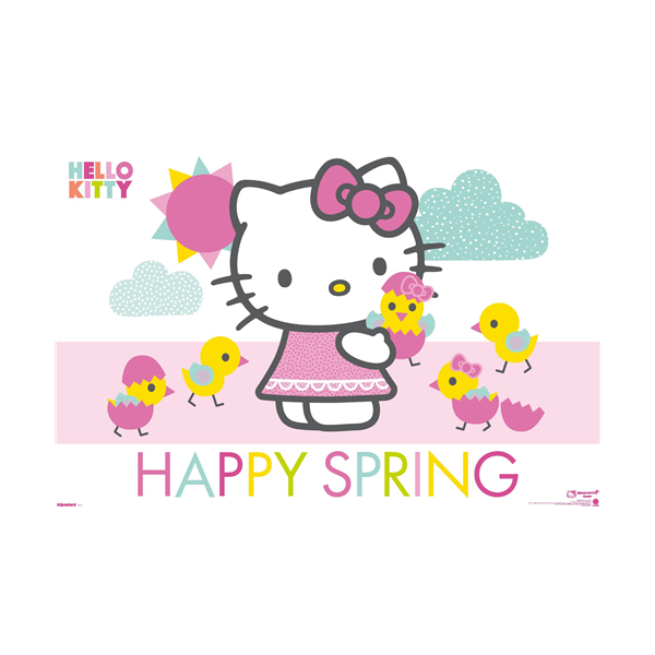 Allposters Hello Kitty: 2015 Spring - Happy Spring with Chicks Poster