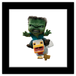 Gallery Pops A Minecraft Movie - Chicken Jockey Framed Art Print